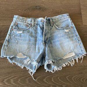 Aritzia Denim Forum The Ex Boyfriend Denim Shorts 26